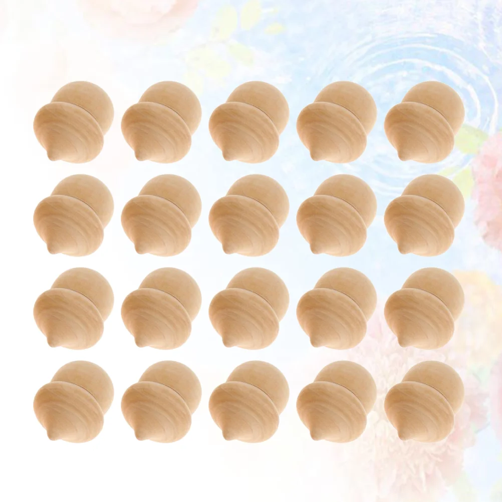 

Wooden Acorn Wood Acorns Crafts Diy Unfinished Natural Craft Decor Blank Counting Ornament Adornment Sensory Real