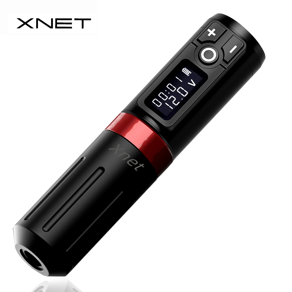 

XNET Plus Professional Wireless Tattoo Machine Pen Powerful Coreless Motor 2000mah Lithium Battery LED Display for Artist Body