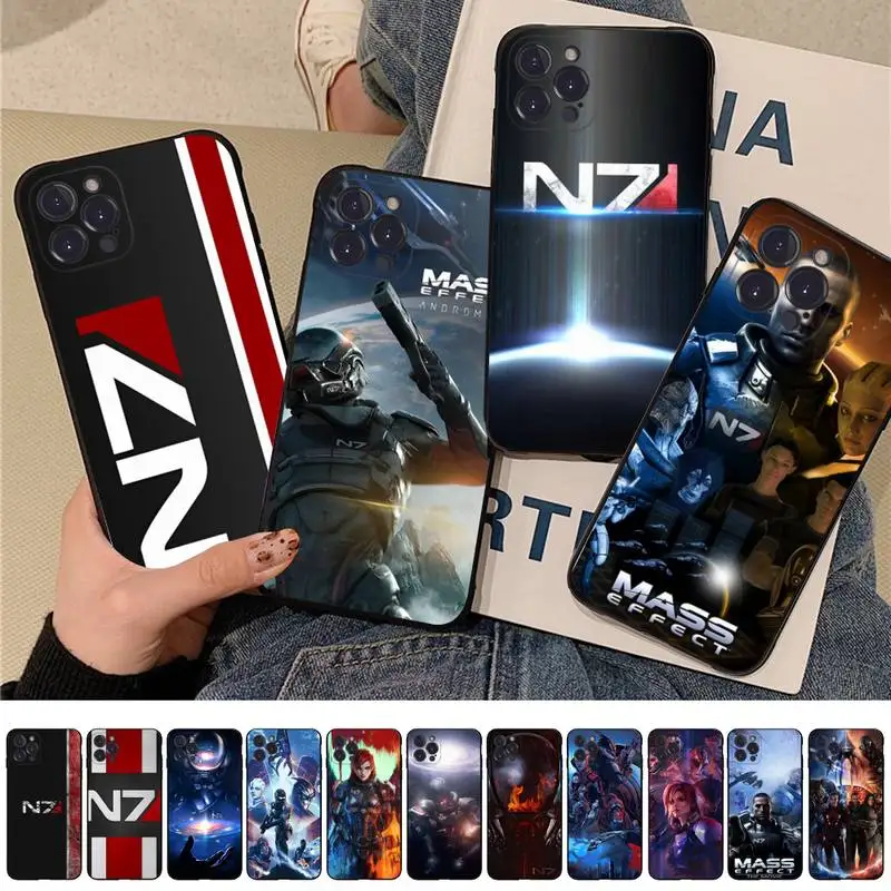 

N7 Mass Effect Phone Case for iPhone 8 7 6 6S Plus X SE 2020 XR XS 14 11 12 13 Mini Pro Max Mobile Case