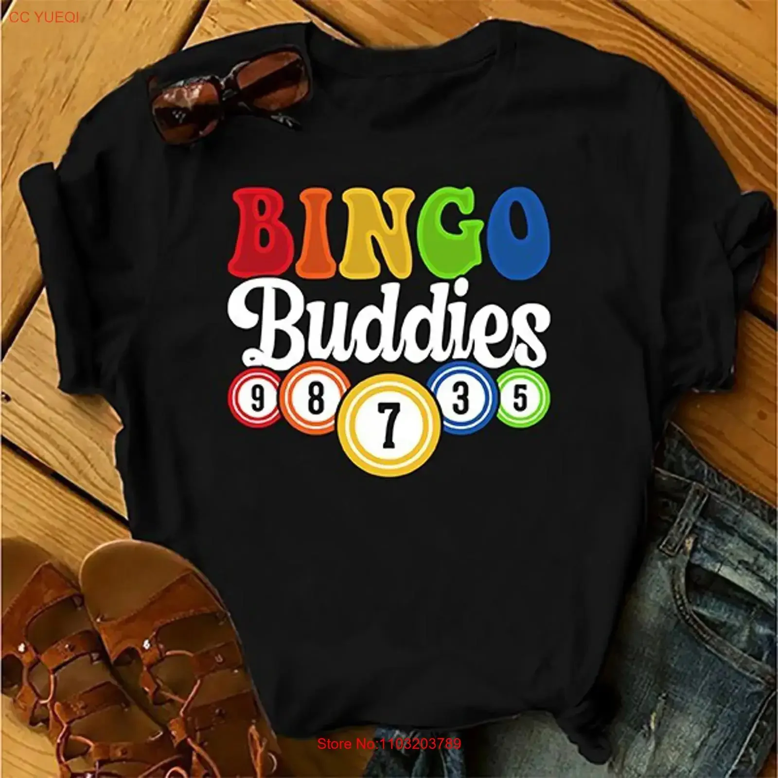 Фото Футболка BINGO BUDDIES для вечеринок с играми, винтажная, повседневная, стрейчевая, в стиле стритвир, для друзей и пап №1