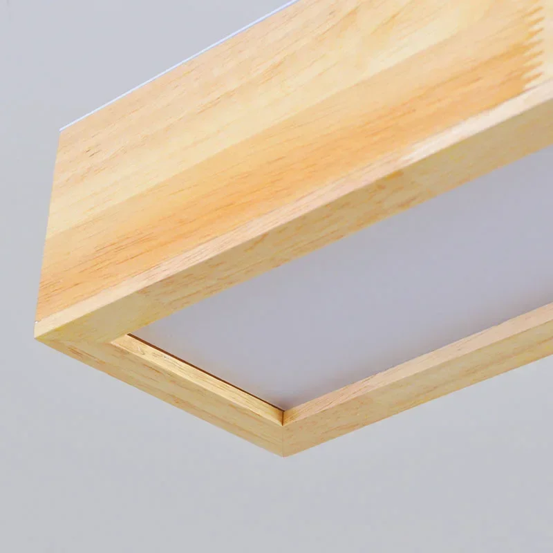 15 Вт/25 Вт/30 Вт светодиодный деревянный подвесной светильник с акриловым абажуром