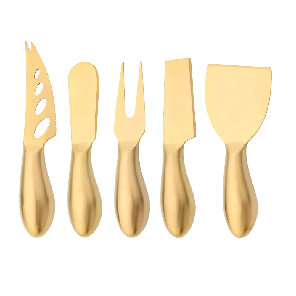 

Food Grade Cheese Knife Tool Set Stainless Steel Handle Cheese Knife Set for Cheese Pizza Kitchen AccessoriesBlack 3-6Pcs