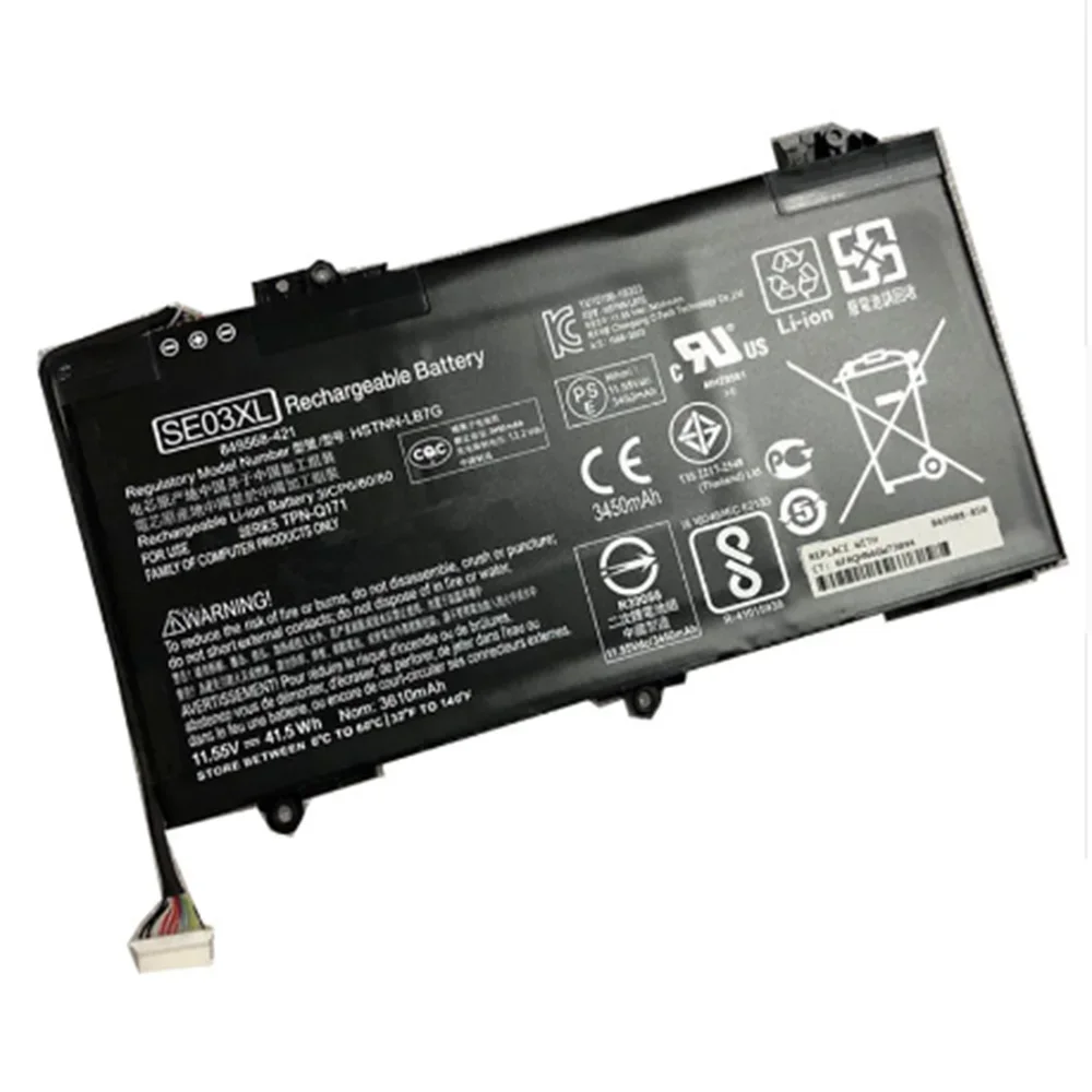 11.55V 41.5wh SE03XL Original HSTNN-LB7G HSTNN-UB6Z Laptop Battery For HP Pavilion PC 14 TPN-Q171 849568-541 849908-850