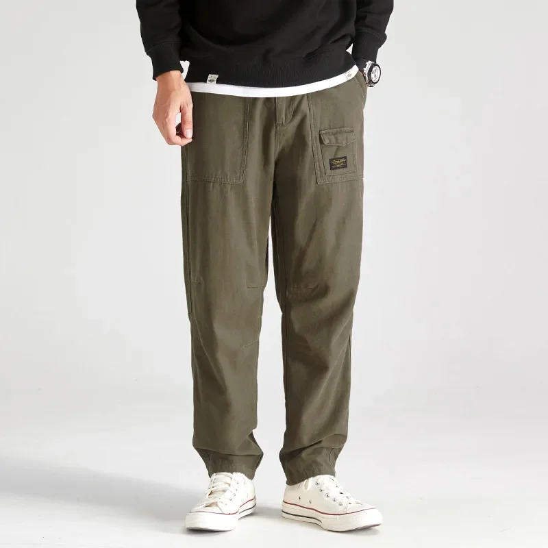 Мужские весенне-осенние повседневные прямые джинсы в американском стиле