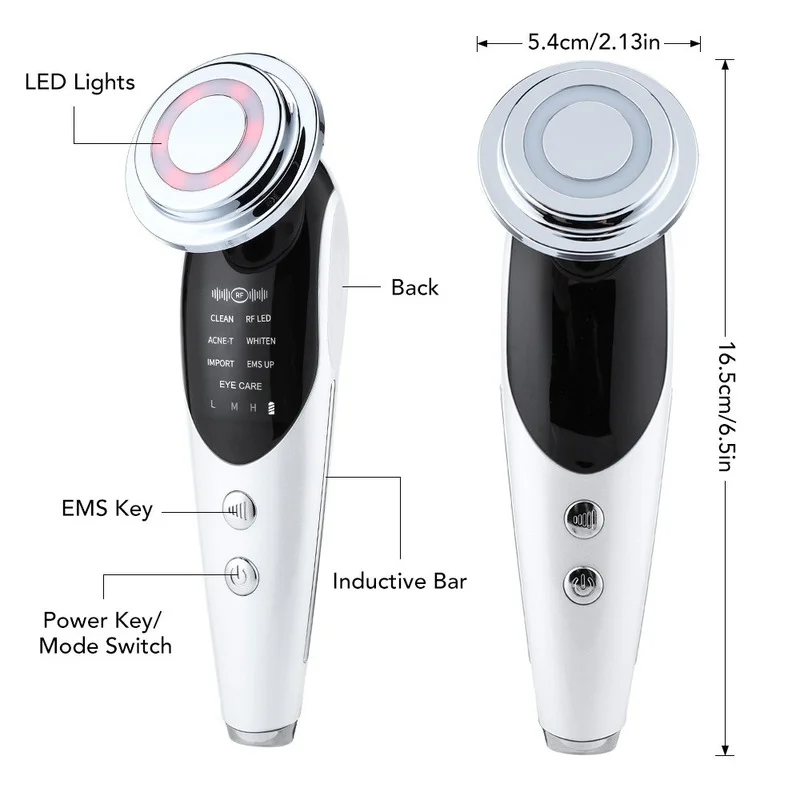 

7 in 1 RF EMS Radiofrequenz Gesichts Lifting Mesotherapie Massager Gesicht Haut Verjüngung Anziehen Maschine Hause Schönheit