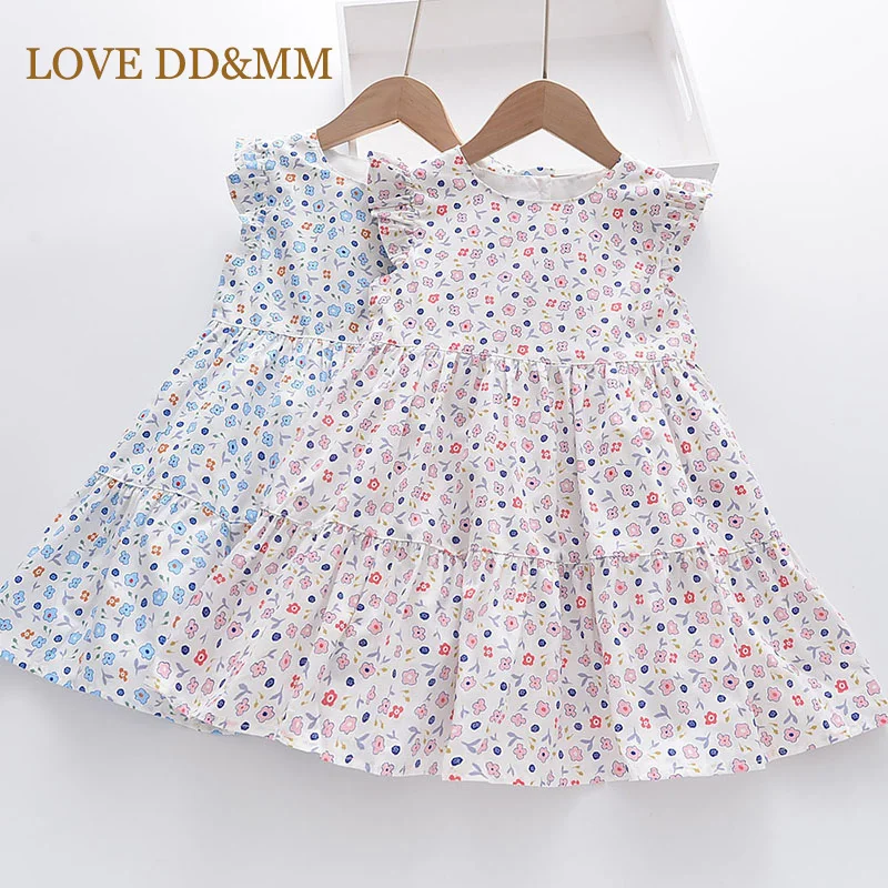 Детское летнее хлопковое платье LOVE DD &amp MM с круглым вырезом и цветочным принтом