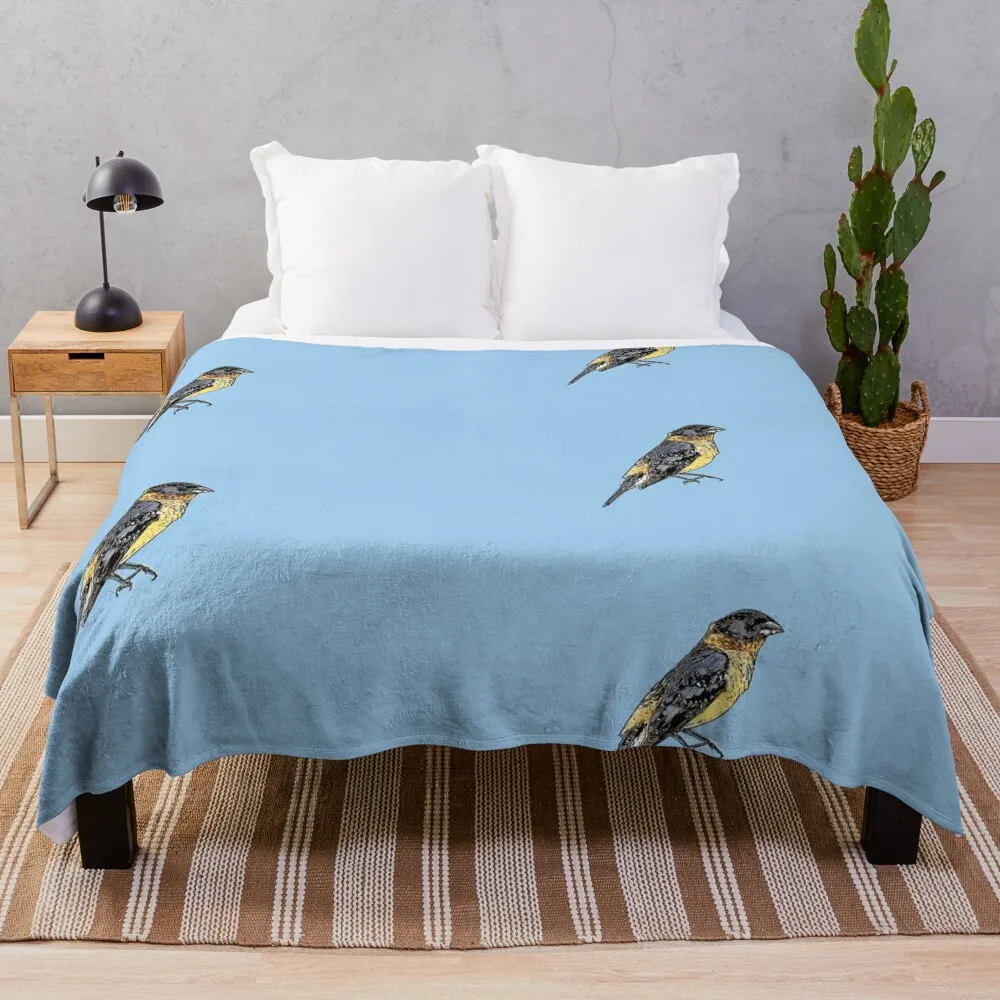 Черное одеяло Grosbeak черное альтернативное дизайнерское многофункциональные