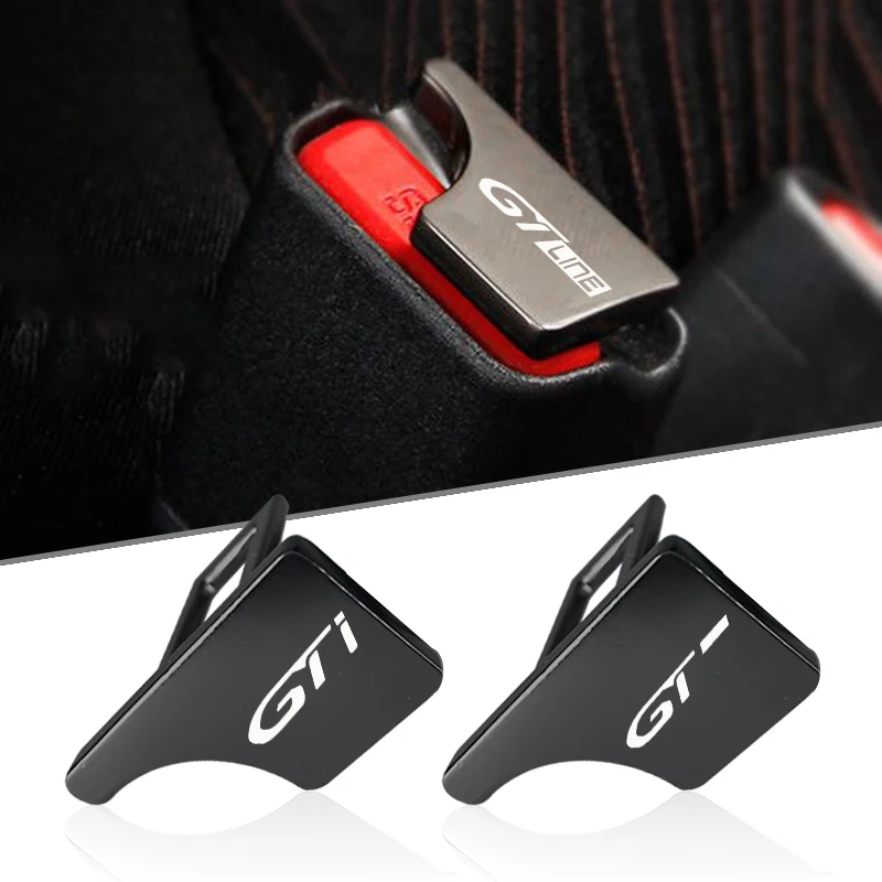 

Car seat belt buckle protective cover Pure metal Brown For Peugeot 106 107 108 206 207 208 2008 3008 306 308 307 508 407