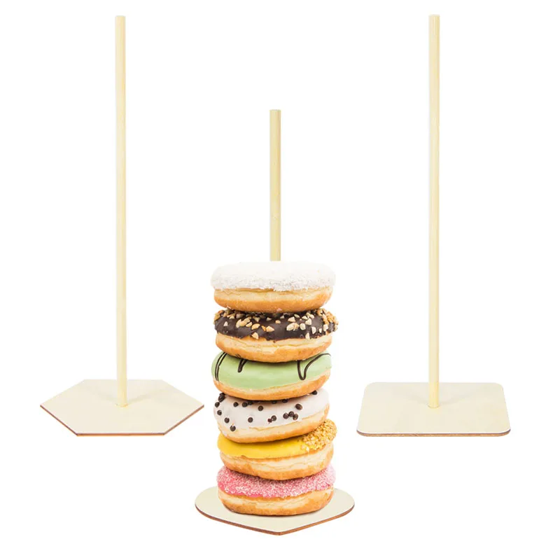 Деревянная подставка для пончиков держатель детский стол дня рождения украшение