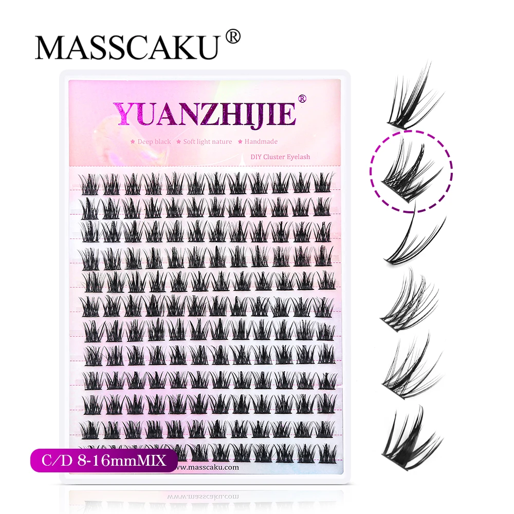 

MASSCAKU Lashes Thick Little Devil False Eyelashes Bundles Single Cluster Segmented Natural Simulation Cos Eyelashes Extension
