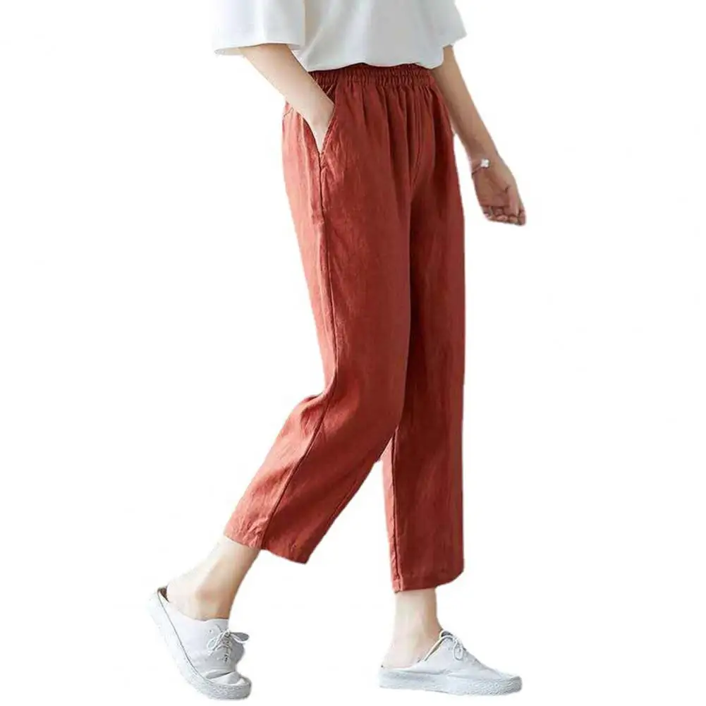 

Women Harem Pants Wide Leg Ninth Trousers Pleated Lady Ninth Pants