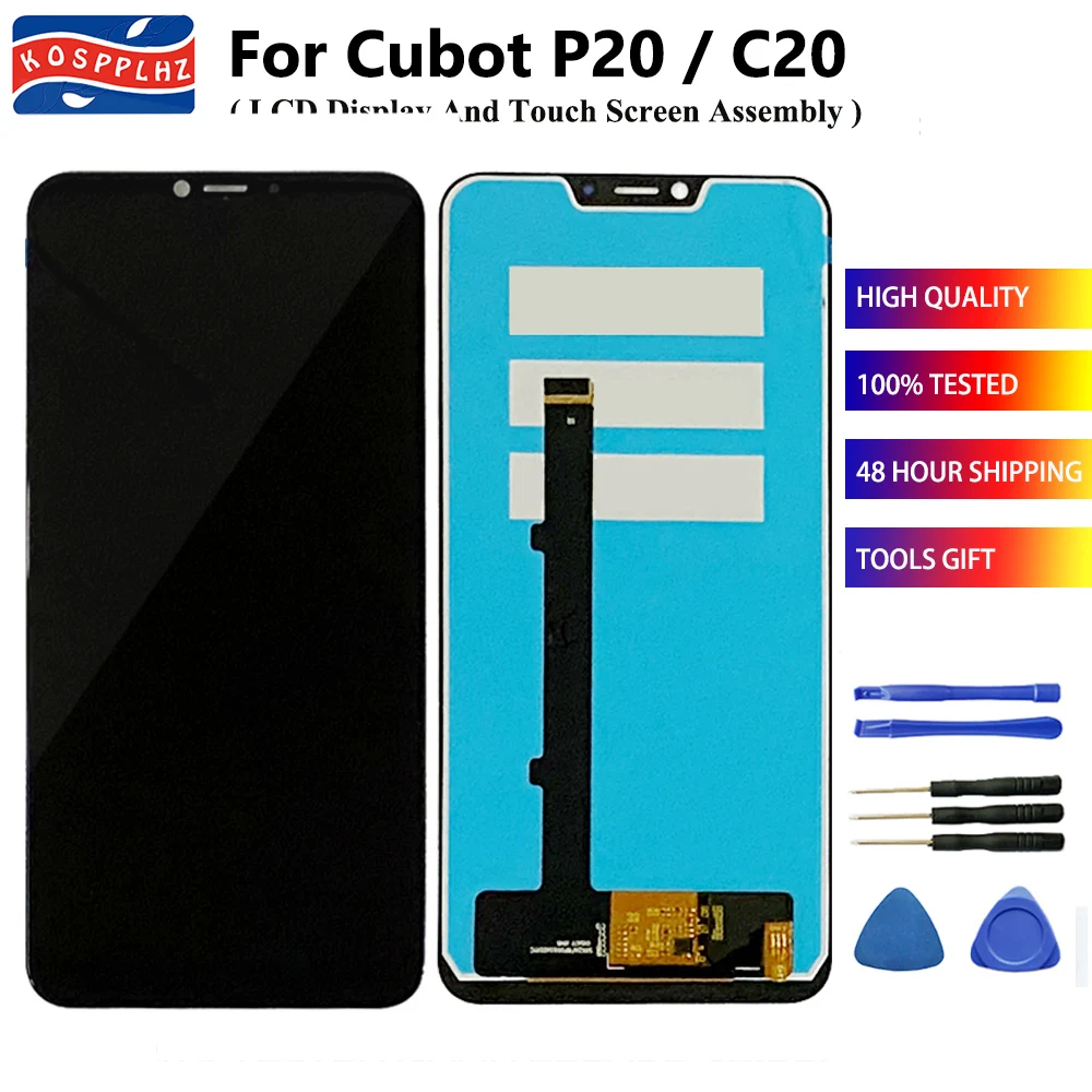 

Front LCD For Cubot P20 Display LCD + Touch Screen Digitizer Assembly Replacement For CUBOT C20 LCD + Tools + Glue