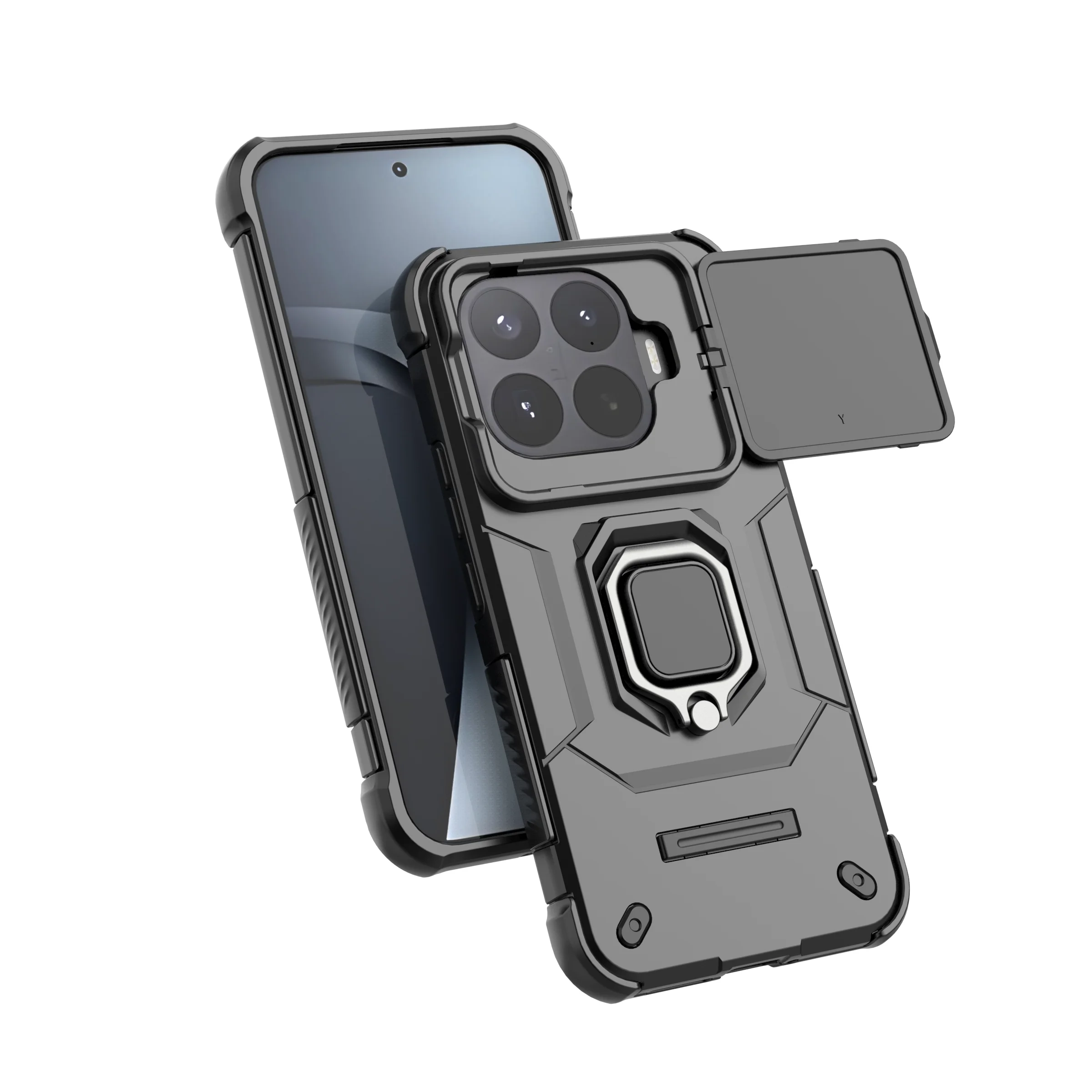 Фото Чехол-слайдер для Xiaomi 17T Pro с защитой камеры и кольцом-держателем, бампер для телефона Xiaomi 17T Pro №4