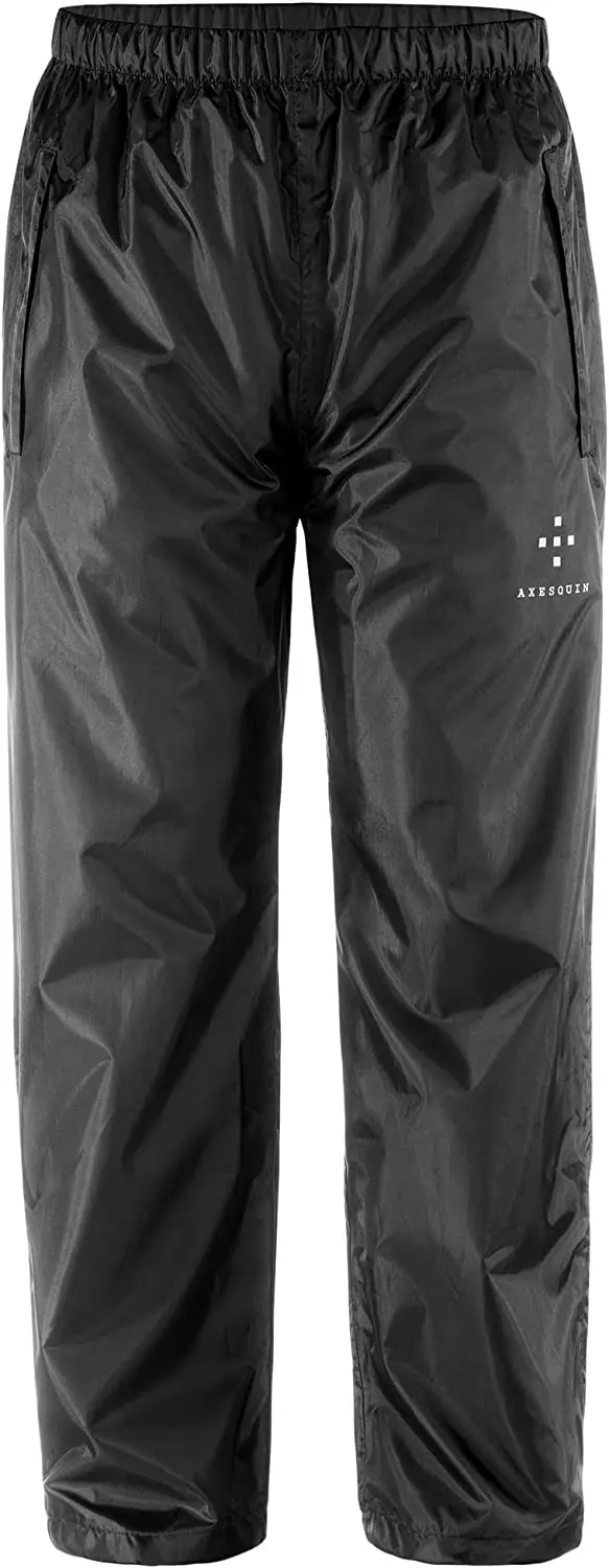 

Men's Rain Pants Waterproof Rain Over Pants with Pockets Lightweight Packable Windproof Outdoor Hiking Fishing