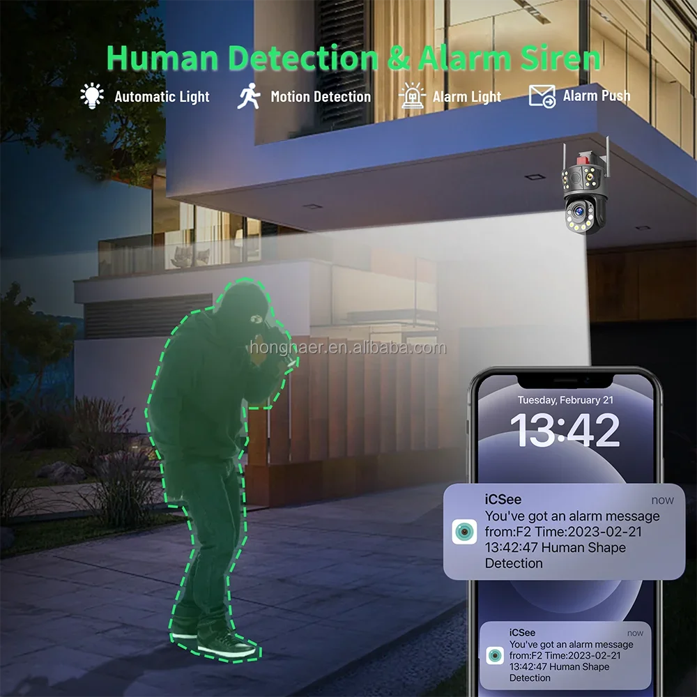 2024 Новая 12-мегапиксельная 3-объективная 50-кратная зум-беспроводная Wi-Fi домашняя