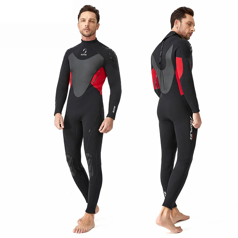 Men Full Bodysuit Wetsuit 3mm Diving Suit Stretchy Swimming Surfing Snorkeling Kayaking Sports Clothing Wet Suit Equipment