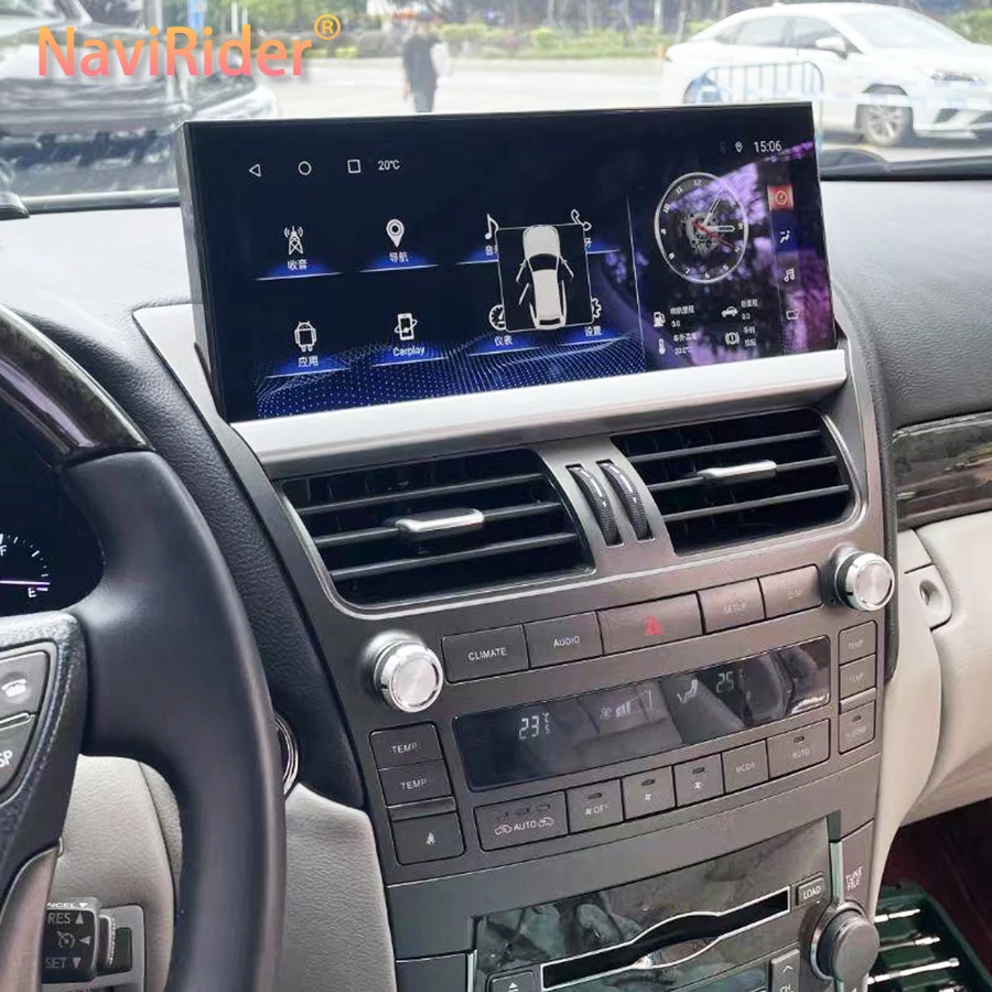 12 3-дюймовый Qled-экран CarPlay Android Автомобильный радиоприемник для Lexus LS460 LS600 2006-2012