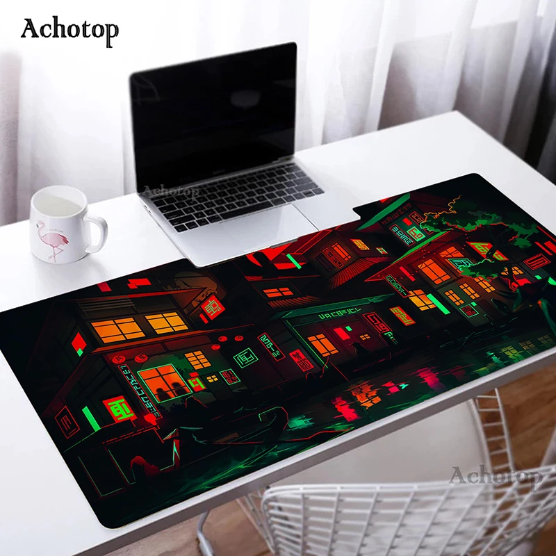 

Large Japanese Neon Mouse Pad Gamer Mousepad Desk Mat Large XL Computer Gaming Table Carpet Keyboard Pads for Game 900x400mm
