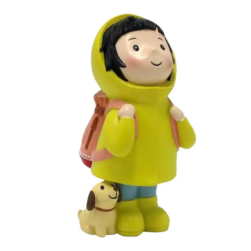 

Многофункциональные полимерные садовые фигурки, милая маленькая девочка, статуя из смолы, изысканная работа, украшение для дома, заднего двора, декоративное ремесло