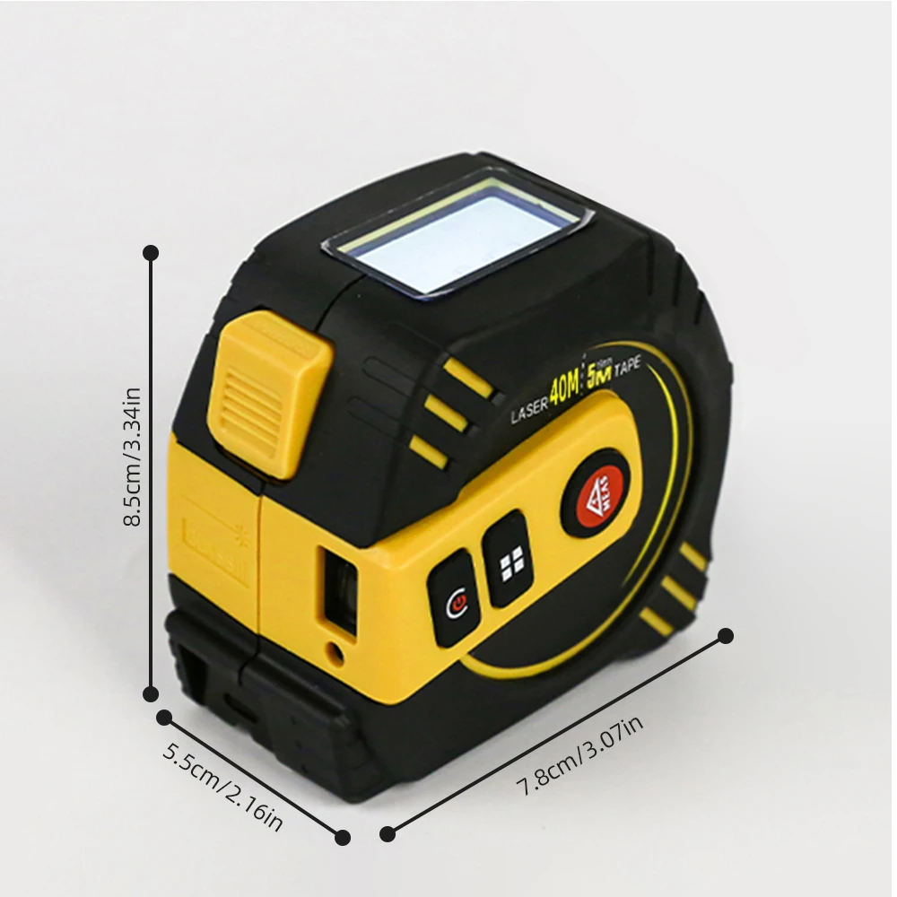 Цифровая рулетка 2 в 1 лазерный измеритель расстояния 130 футов/40 м выдвижная