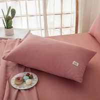 2pcs1pair bed pillowcase solid color pillow case bedding pillow cover envelope custom pillow case cover 47x74cm standard size