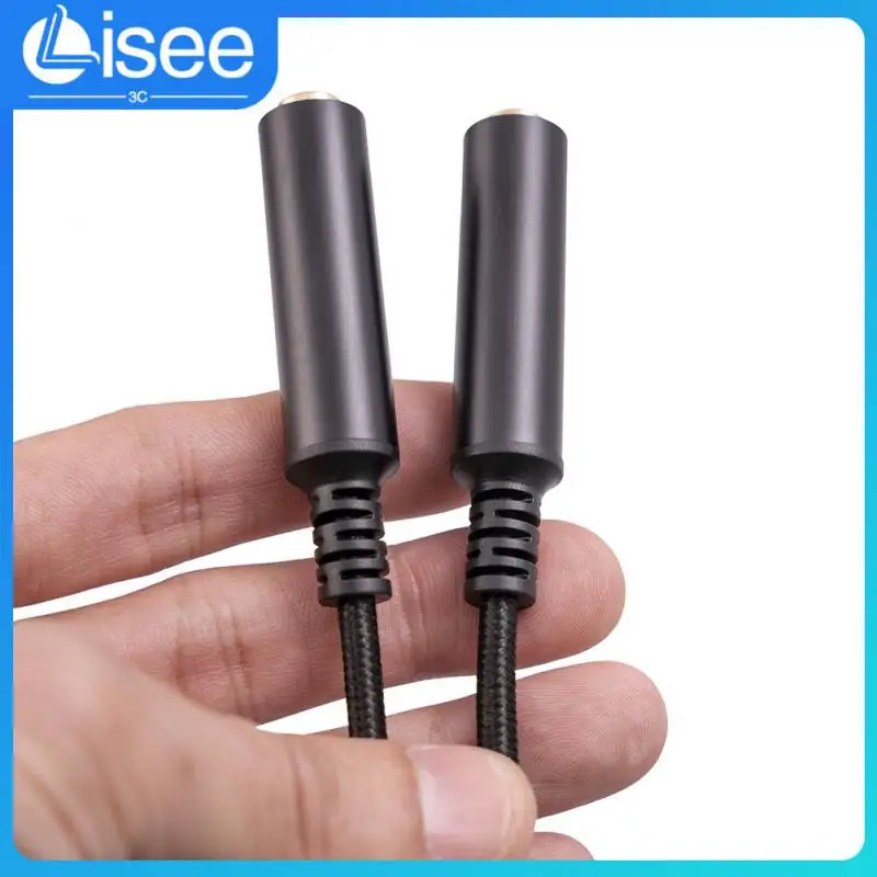 

6.35 Mm Male To 2 6.35 Mm Female Adapter Cable Audio Cable Parallel Direct Connection Stereo Audio Cable Aluminum Alloy Shell