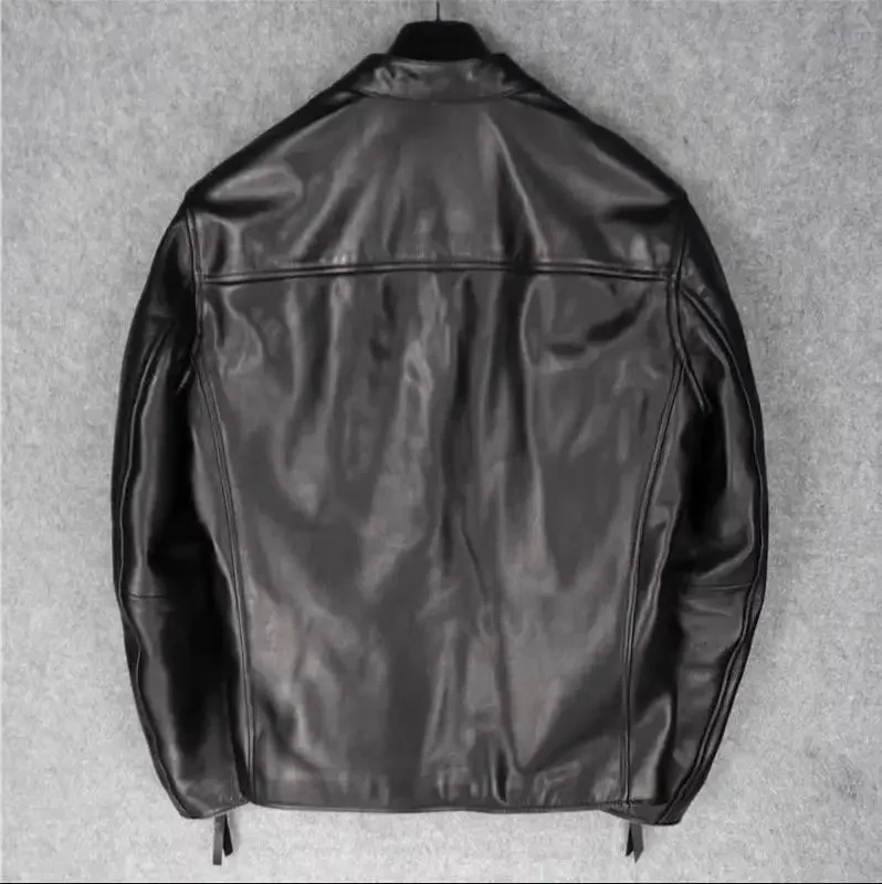 Лучшие магазины.Супер продажи.Классическое кожаное пальто в стиле Motor Rider