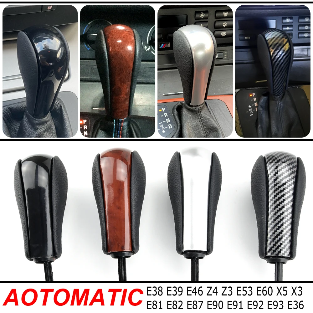 Automatic Car Gear Shift Knob For BMW E39 E46 E53 E60 E61 E63 E64 E81 E82 E87 E90 E91 E92 E93 E83 ABS Carbon fiber Car Styling images - 6