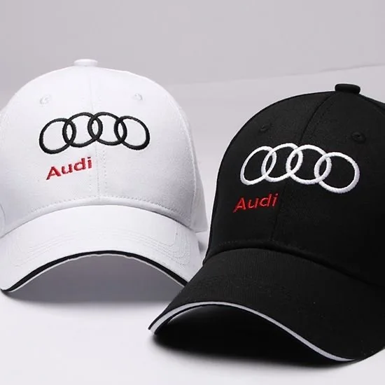 

2023 new A-Audis baseball cap men's spring and autumn hat embroidery racing cap car logo peaked hat