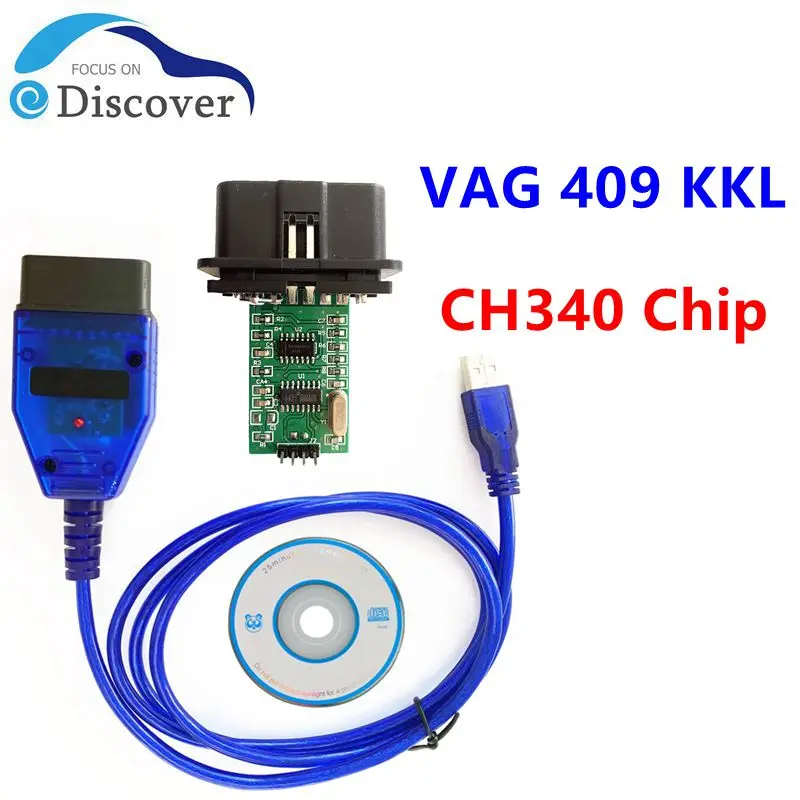 VAG 409 kkl с чипом CH340 OBD2 Стандартный интерфейс сканера для VW Audi Seat Volkswagen Skoda несколько моделей