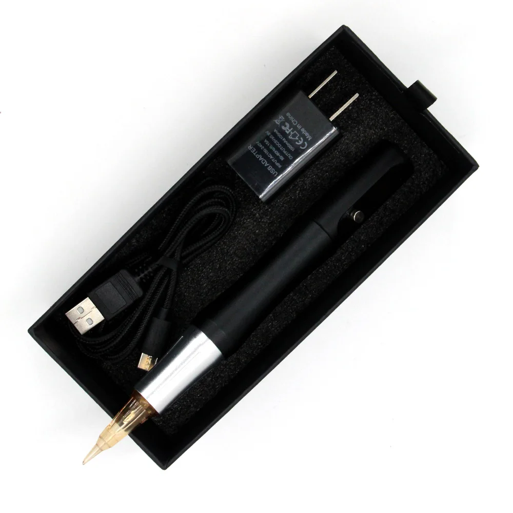 

1pc dermografo wireless digital pmu machine eyebrow tattoo machine universal cartridge needle for micropigmentação