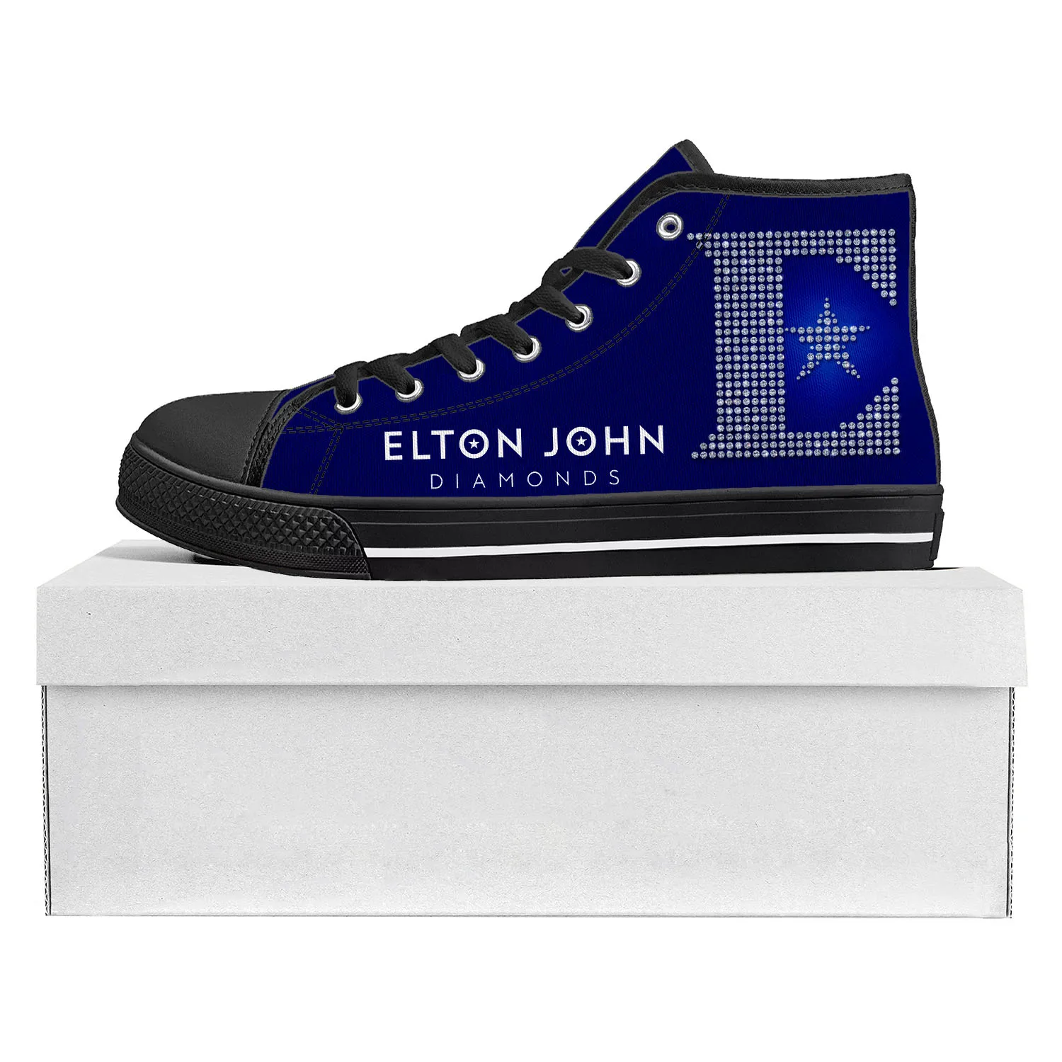 

Elton John Pop Rock Singer High Top High Quality Sneakers Mens Womens Teenager Canvas Sneaker Casual Couple Shoes Custom Shoe