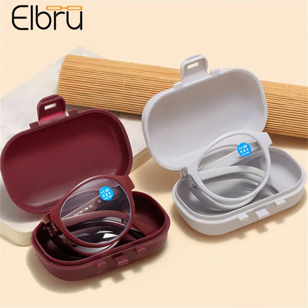 

Elbru New Folding Presbyopic Glasses Women Men HD Fashion Old-vision Reading Glasses Elderly Anti-blue Light Hyperopia Eyewear