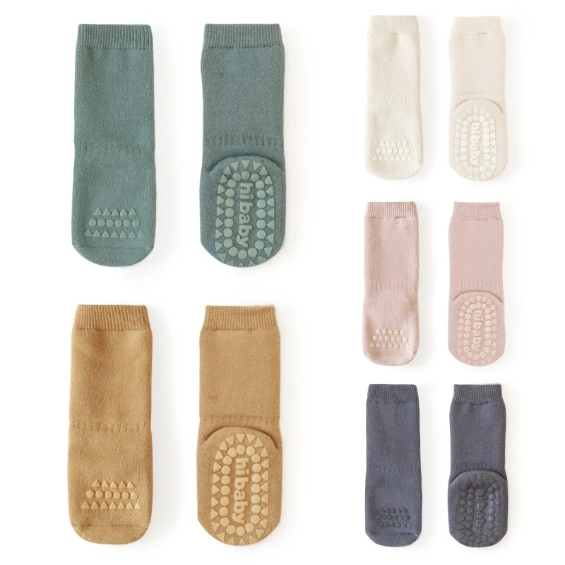 

Autumn Winter Baby No-Slip Socks Soft Cotton Thicken Socks Stocking Indoor Walking Anti-skid Socks for Toddler Boys Girls