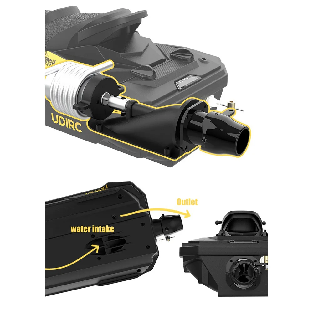 Радиоуправляемая скоростная лодка UDI023 2 4G с пультом дистанционного управления