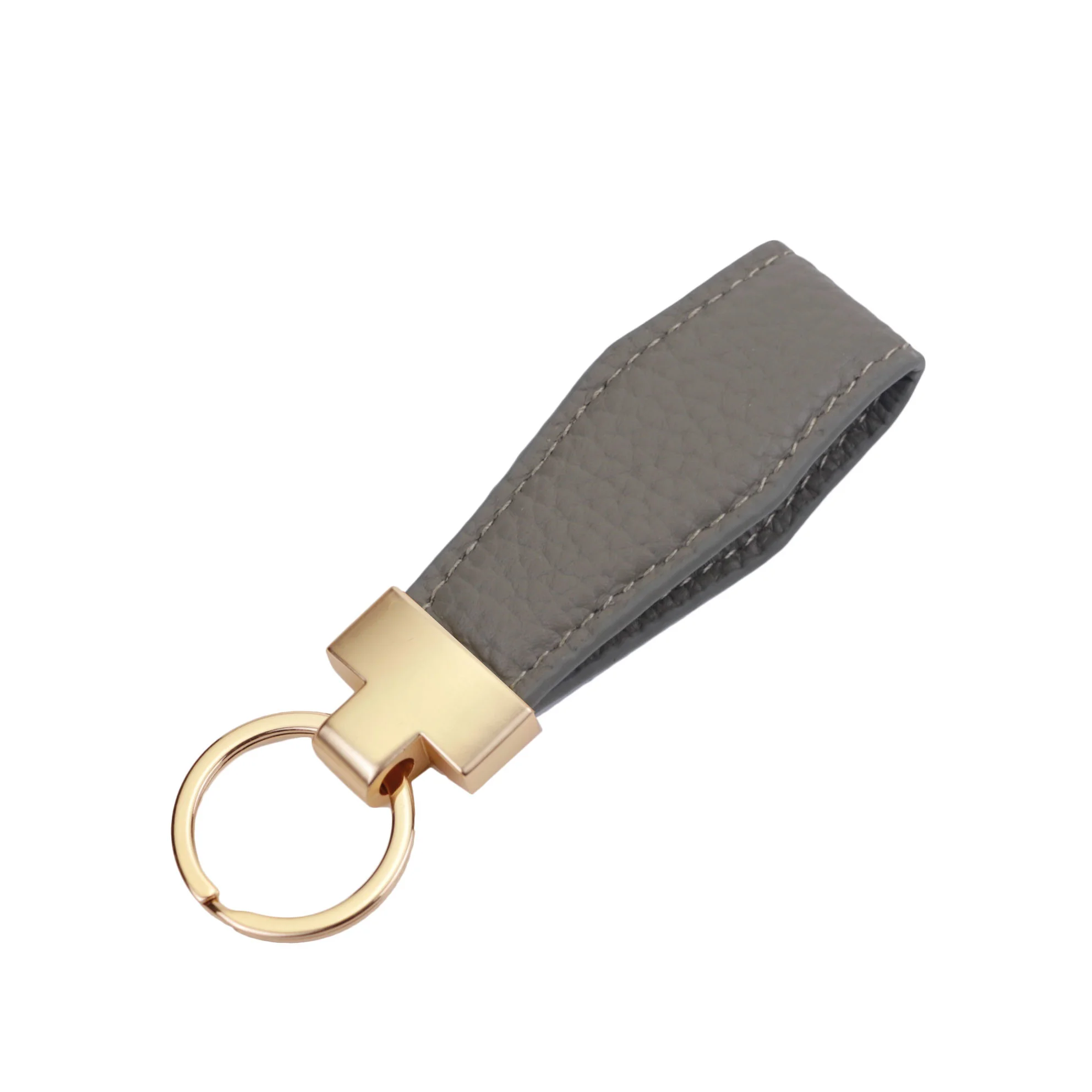 Free Custom Initial Letters Cow Leather Car Keychain Fashion Key ring Alloy Pendant Creative Gift Men And Women Leather Lanyard