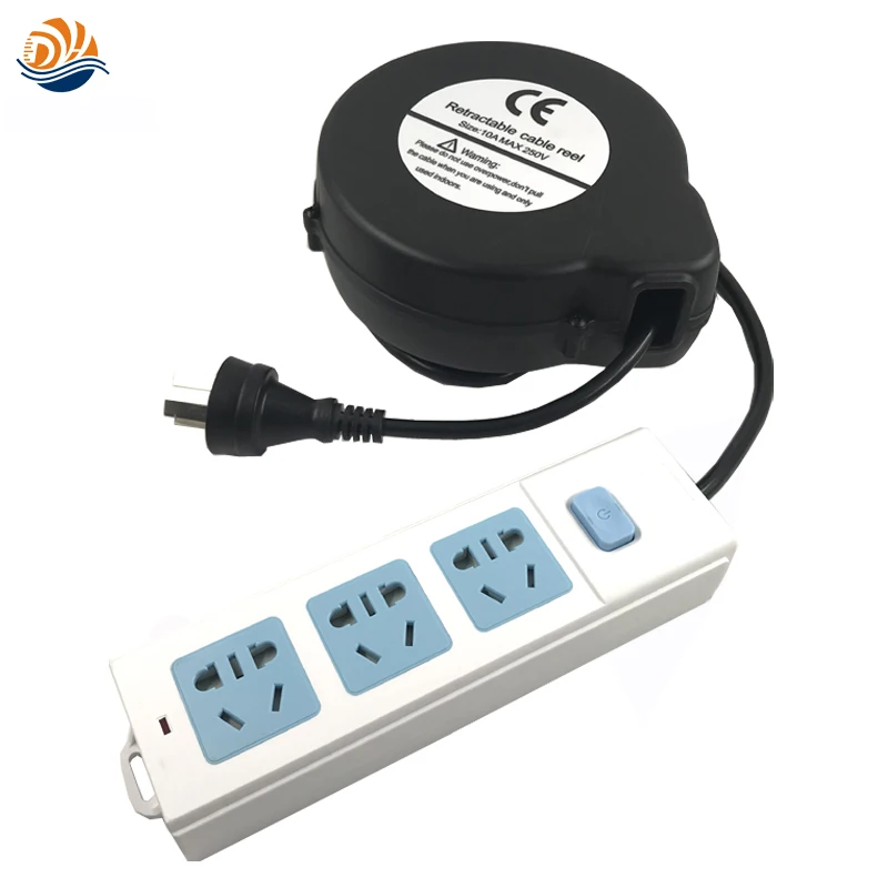 Бесплатная доставка 5 м выдвижная система удлинителей питания с вращающейся