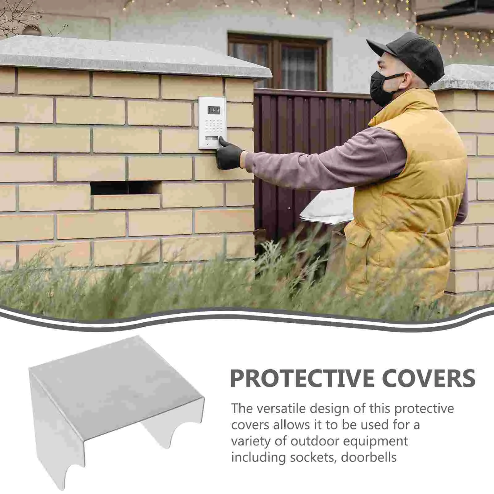 Защитная пленка для дверного звонка 125 мм дождевик машины посещаемости дверной