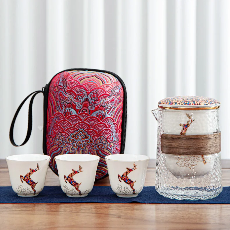 

Chinease Portable Tea Set Luxury Bone China Outdoor Wooden Handmade Tea Set Fine Gift Juego De Tazas Kitchen Accessories DK50TS