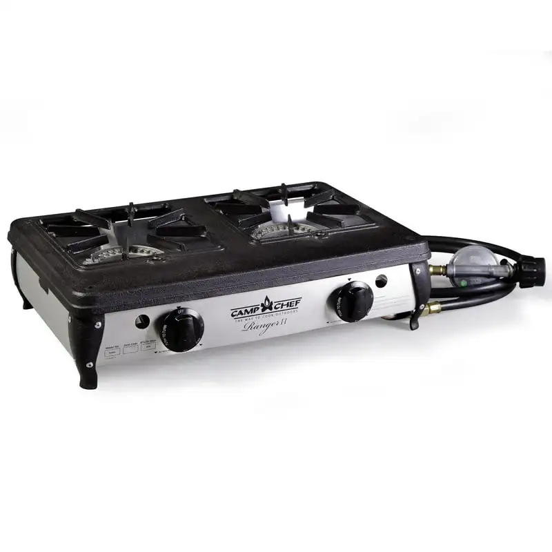 

II Portable Outdoor 2 Burner Propane Stove, 34,000 BTU Total Output, 128 Sq Inch Cooking Area, BS40C