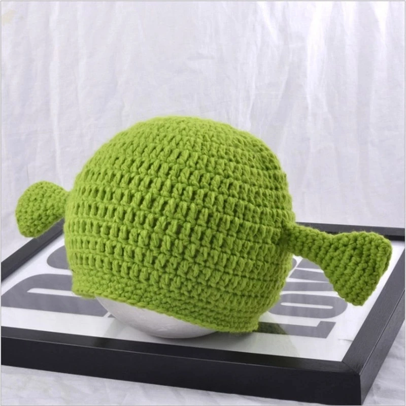 Unisex Balaclava Monster Shrek Hat Wool Winter Knitted Hats Green Party Funny Beanie Skullies Cap For Women Men Pure Handmade 6 Unisex Balaclava Monster Shrek Hat Wool Winter Knitted Hats Green Party Funny Beanie Skullies Cap For Women Men Pure Handmade 6