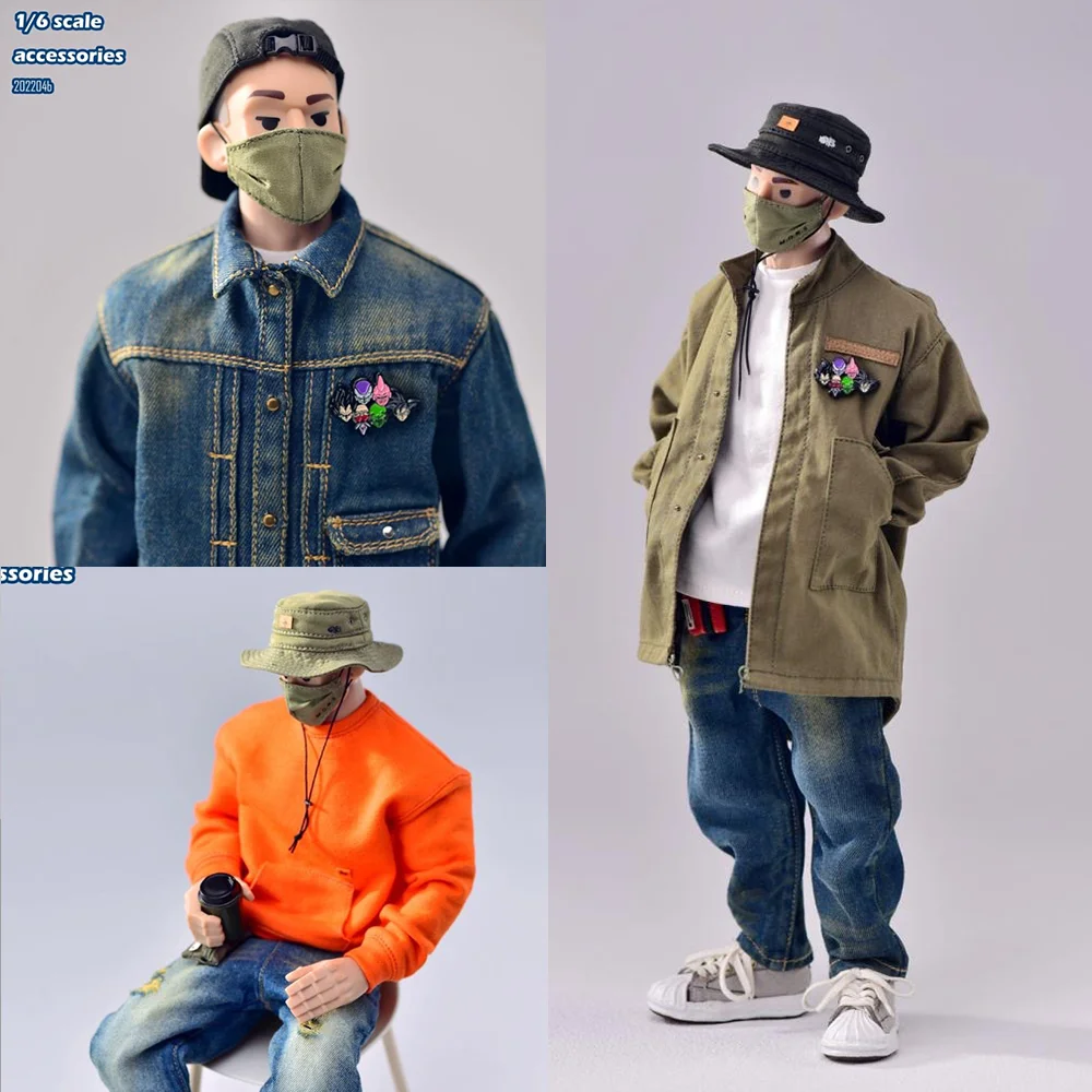 

In Stock Trickyman12 202204 1/6 Scale Fashion Men's Accessorise Denim Casual Clothes Set Shoes Cap Accessory for 12 inches Actio