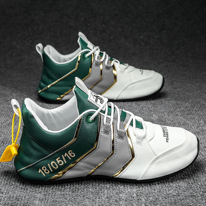 New Running Shoes for Men Outdoor PU Male Sneakers Durable Gym Training Shoes Trending 2023 Walking Sneakers Rubber Sole Shoes