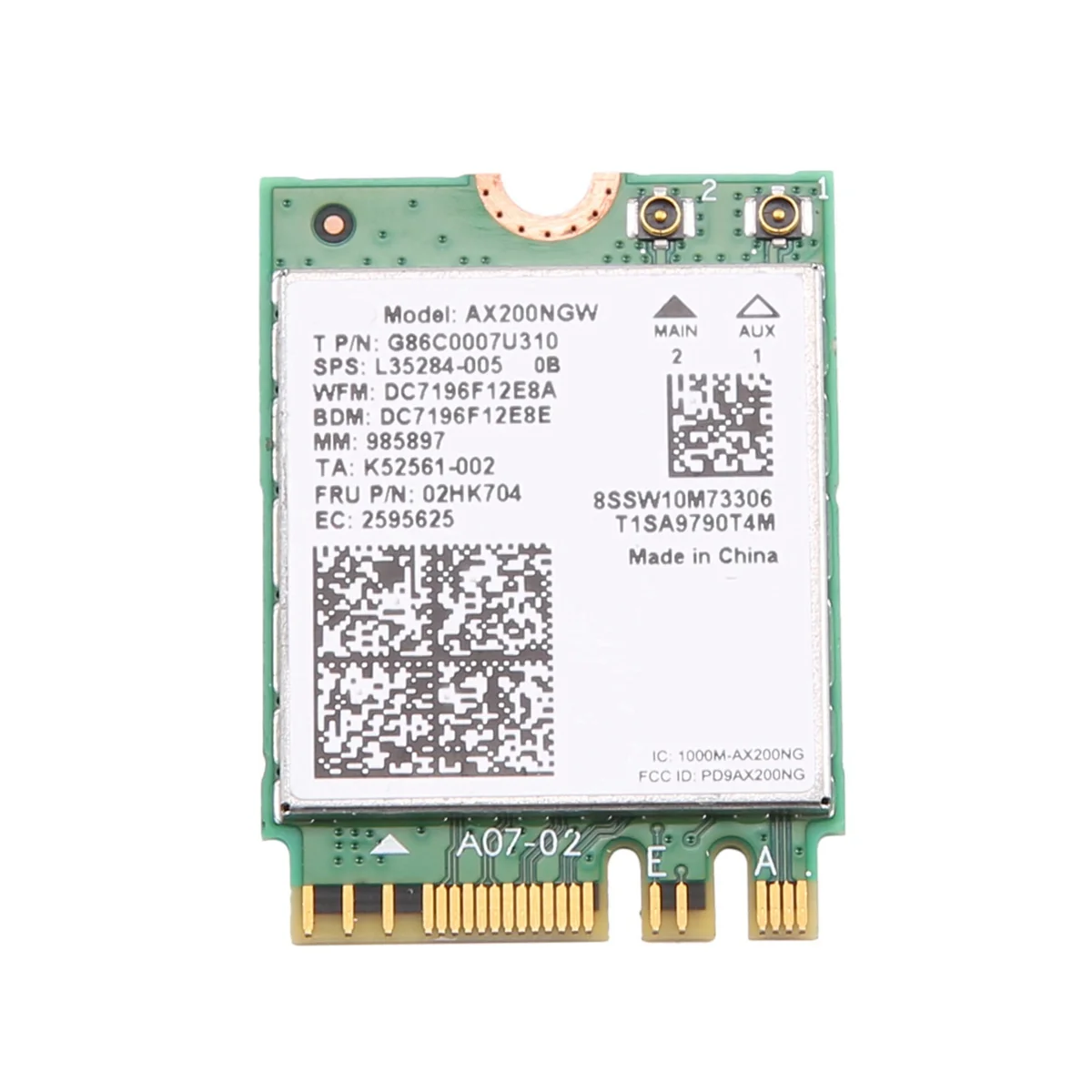Двухдиапазонный 2 4 Гбит/с Intel Wi-Fi 6 AX200NGW 802.11Ax/Ac MU-MIMO 2X2 AX200 NGFF M.2 Bluetooth 5 0 Сетевая карта