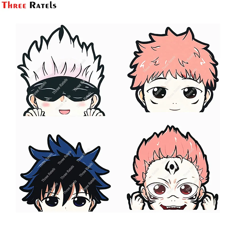 

Three Ratels E364 Cool Cartoon Anime Stickers For Jujutsu Kaisen Vinyl Material Waterproof Property Decals