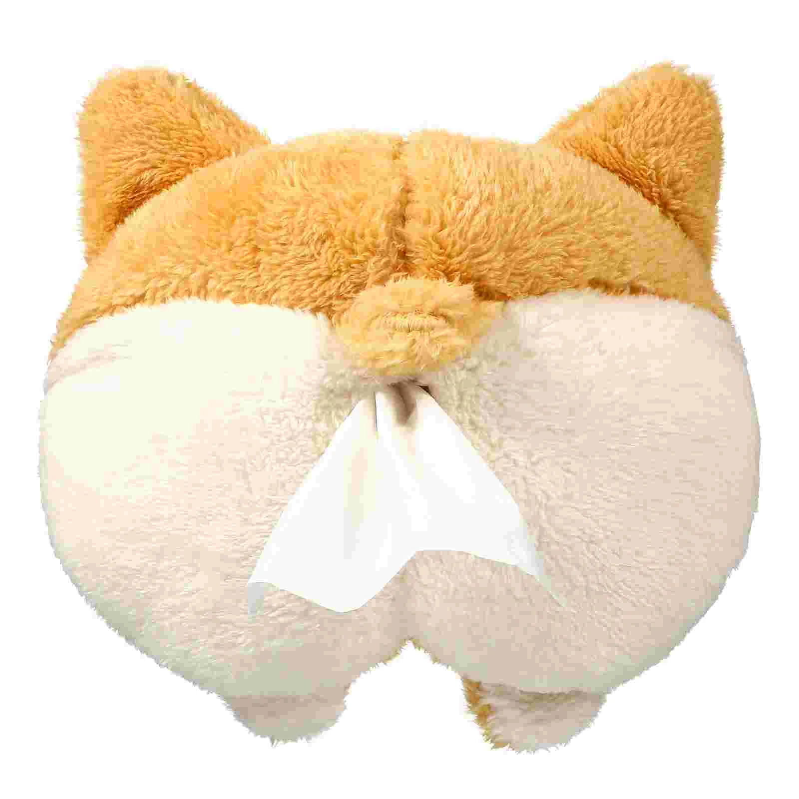 

Tissue Holder Car Box Napkin Visor Dispenser Sun Corgi Cute Hanging Tissues Cover Accessories Cube Paper Plush Storage Container