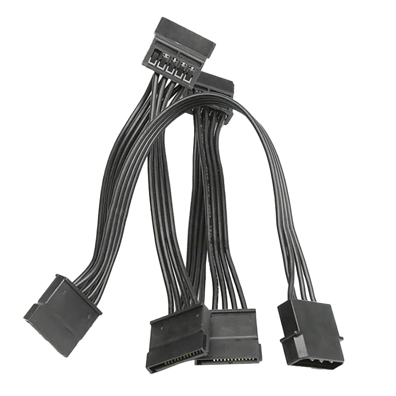 

10 Pcs 4Pin IDE To 5-Port Power Supply Cable 4Pin Molex To Multi SATA Port Power Cord For Hard Drive HDD SSD PC