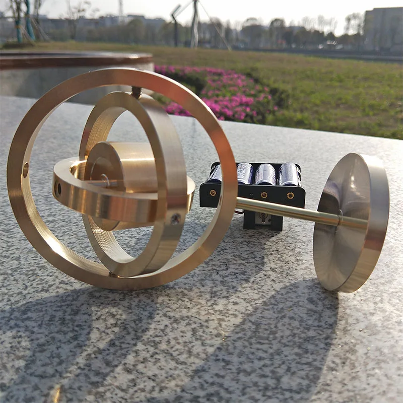 Three-Axis Metal Mechanical Gyroscope Toy Rotary Angular Momentum Student Scientific Mechanics Teaching Inertial Guidance enlarge