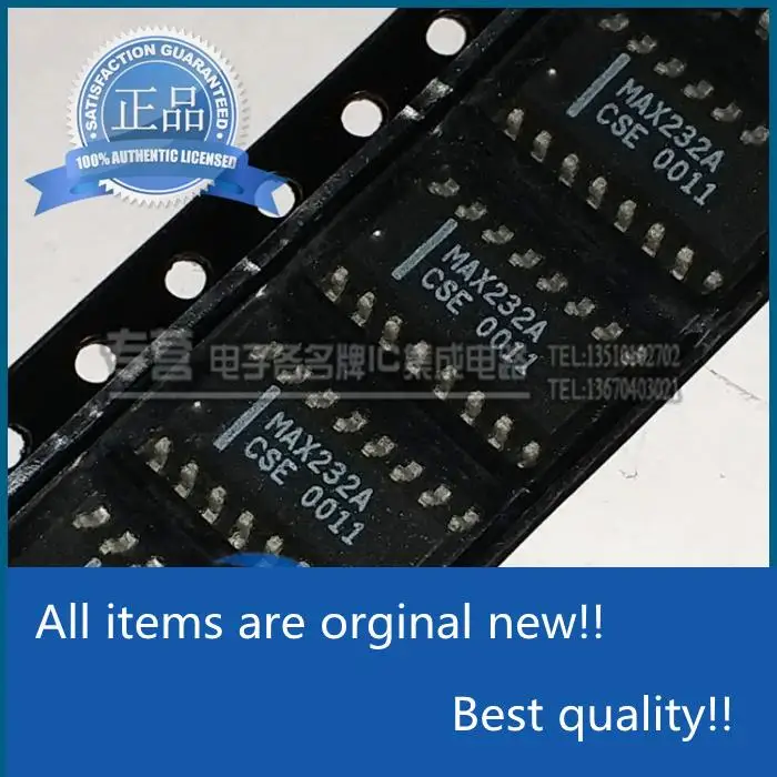 

10pcs orginal new MAX232ACSE Silkscreen MAX232A Narrow Body SMD SOIC-16 Receiver