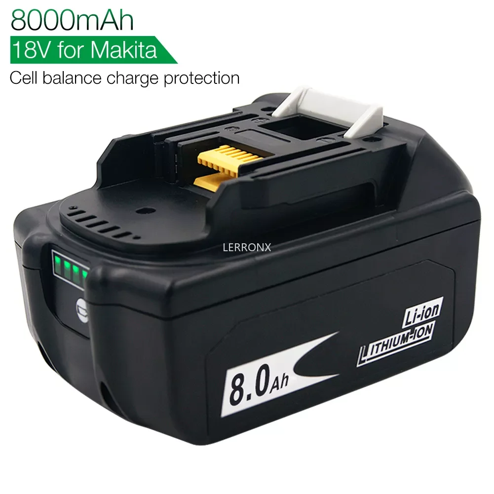 

Новая версия BL1860 BL1880B 18 в 8000 мАч литий-ионная аккумуляторная батарея для Makita 18 В батарея BL1840 BL1850 BL1830 BL1860B LXT 400